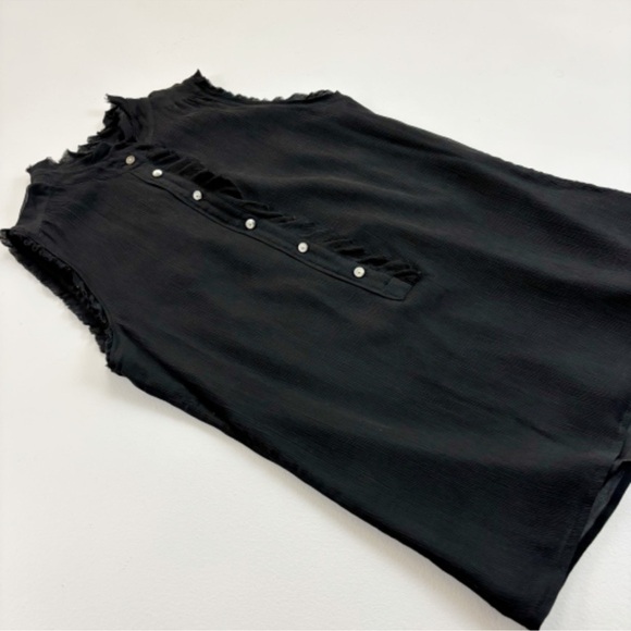 NWT J.CREW ‘Natasha Silk Ruffle Sleeveless Blouse’ 100% Silk Top Size 8 - Picture 3 of 13